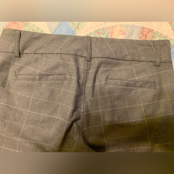 Vintage Old Navy low waist grey checked cuffed crop pant size 10 - Picture 2 of 5